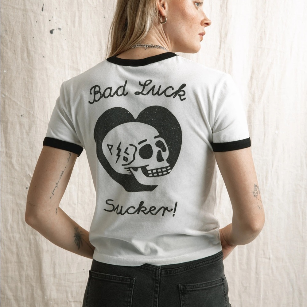 P&Co Bad Luck Sucker Ringer T-Shirt